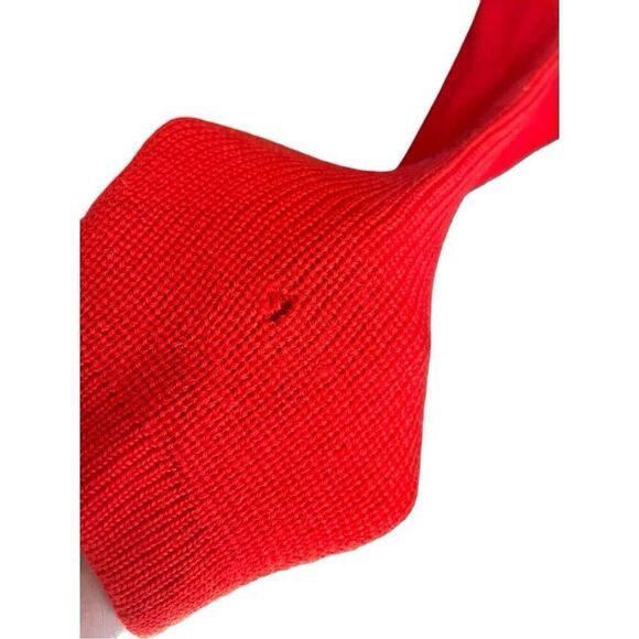 Vintage 80’s Wool Ski Sweater Red W/ Blue Stripping Mock Neck Men’s M - Picture 10 of 12